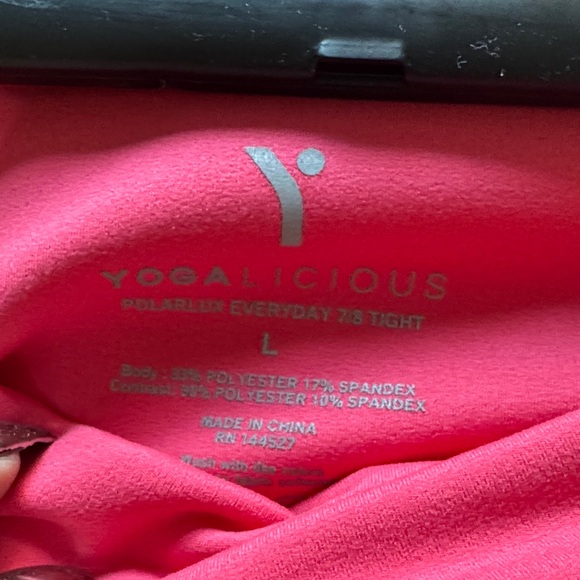 Yogalicious POLARLUX EVERYDAY 7/8 Coral and Chocolate tights Leggings NWT 2 pack - Picture 4 of 6